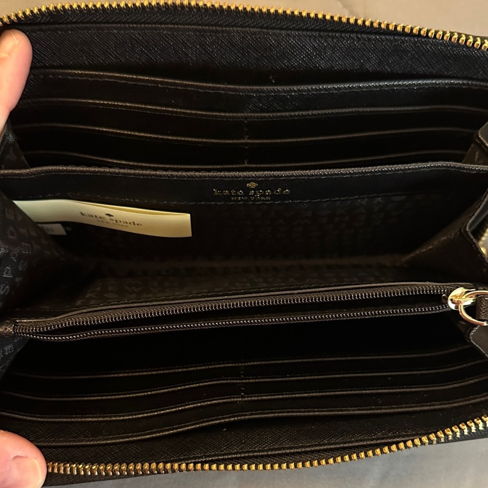 Kate Spade Black Zip-Around Wallet - Picture 3 of 3